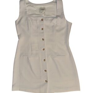 Abercrombie & Fitch White Sleeveless Mini Dress